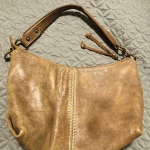 Roots Genuine Leather Purse : Hobo Style Medium. Made in Canada
